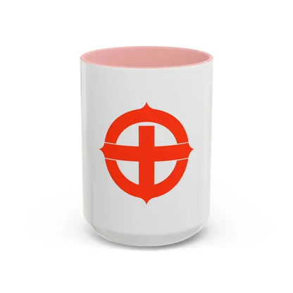Flag of Hekinan Japan - Accent Coffee Mug 15oz Pink - Go Mug Yourself