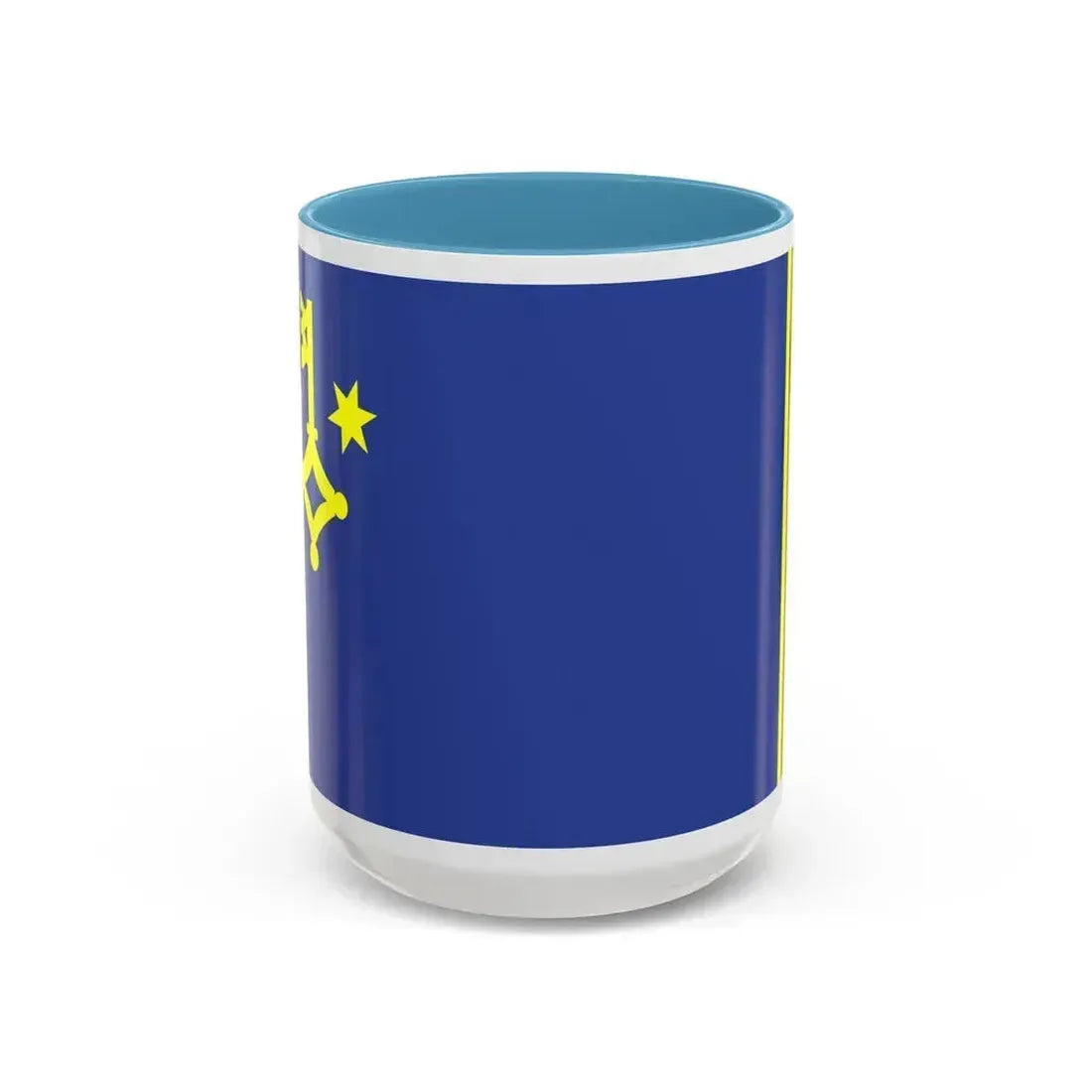 Flag of Hel Poland - Accent Coffee Mug 15oz Light Blue - Go Mug Yourself