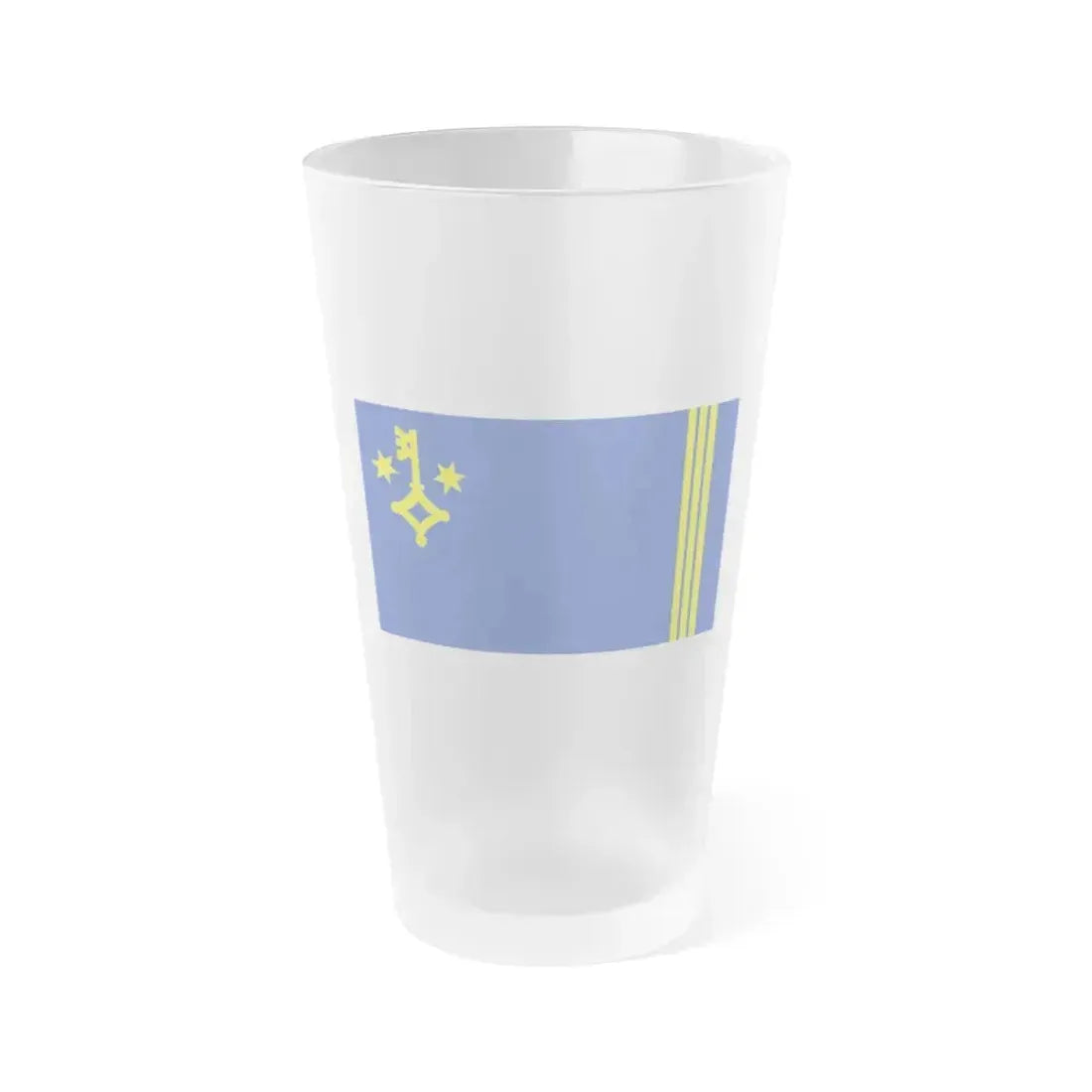 Flag of Hel Poland - Frosted Pint Glass 16oz 16oz Frosted - Go Mug Yourself