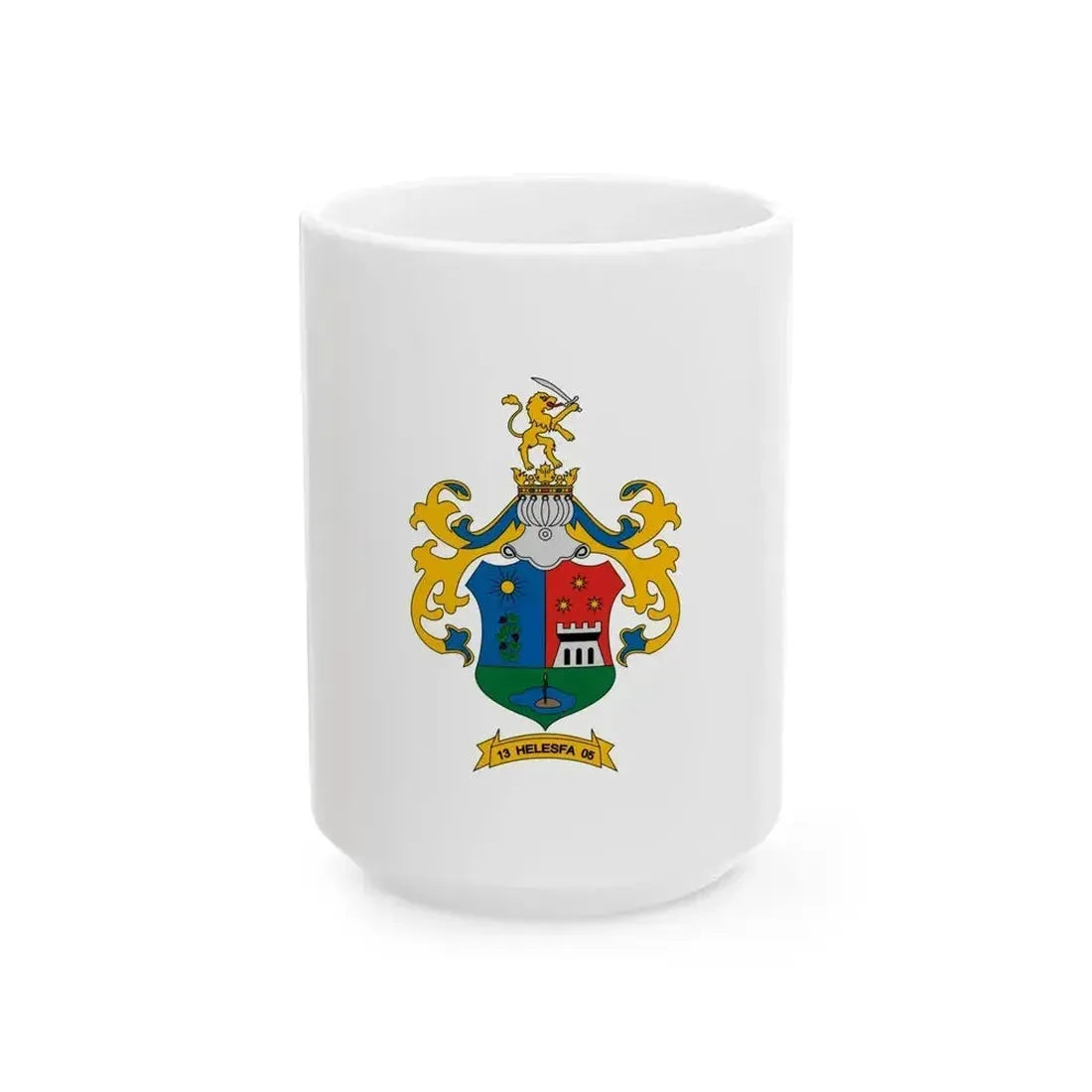 Flag of Helesfa (Hungary) White Coffee Mug 15oz - Go Mug Yourself