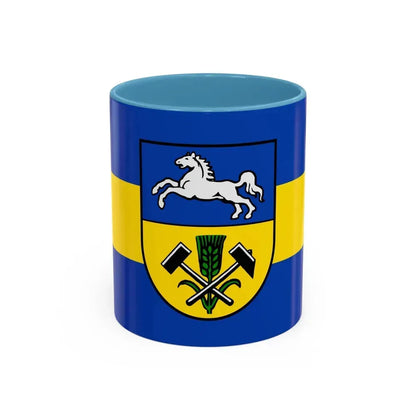 Flag of Helmstedt Germany - Accent Coffee Mug 11oz Light Blue - Go Mug Yourself