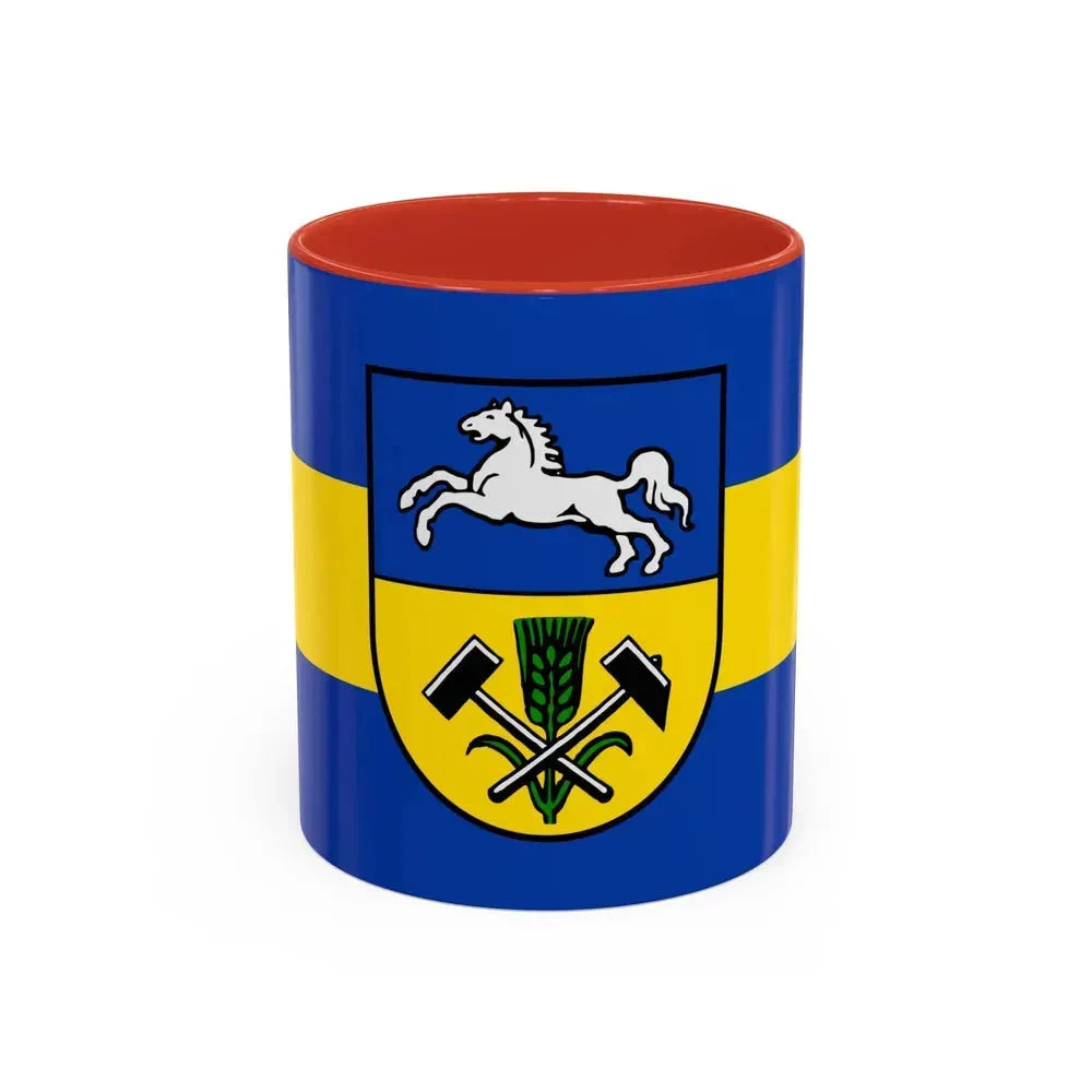 Flag of Helmstedt Germany - Accent Coffee Mug 11oz Red - Go Mug Yourself