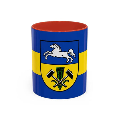 Flag of Helmstedt Germany - Accent Coffee Mug 11oz Red - Go Mug Yourself