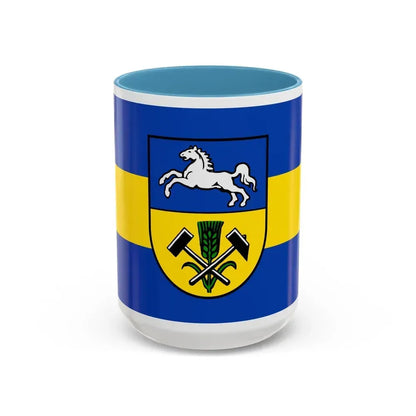 Flag of Helmstedt Germany - Accent Coffee Mug 15oz Light Blue - Go Mug Yourself