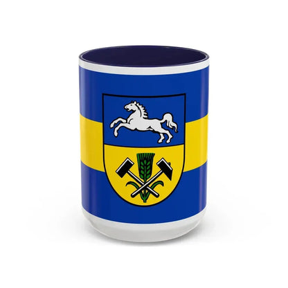 Flag of Helmstedt Germany - Accent Coffee Mug 15oz Navy - Go Mug Yourself