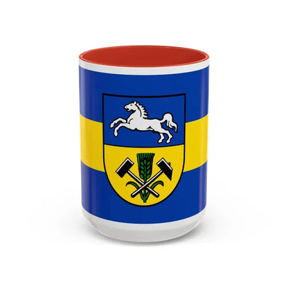 Flag of Helmstedt Germany - Accent Coffee Mug 15oz Red - Go Mug Yourself