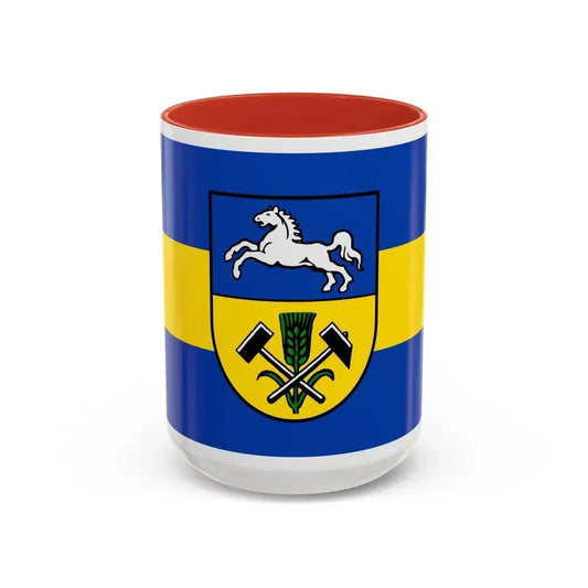 Flag of Helmstedt Germany - Accent Coffee Mug 15oz Red - Go Mug Yourself