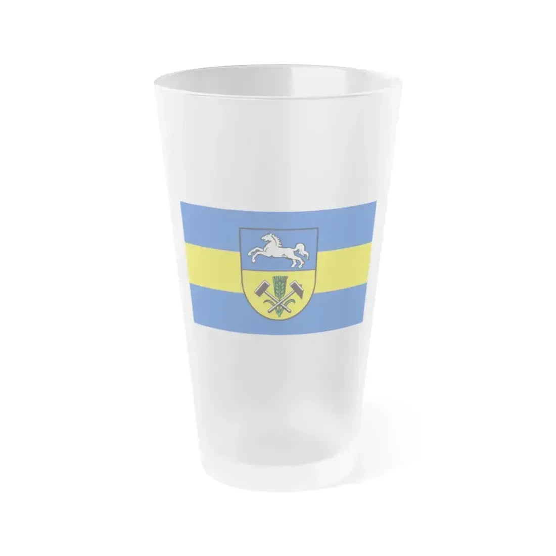 Flag of Helmstedt Germany - Frosted Pint Glass 16oz 16oz Frosted - Go Mug Yourself
