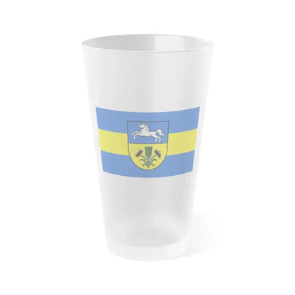 Flag of Helmstedt Germany - Frosted Pint Glass 16oz 16oz Frosted - Go Mug Yourself