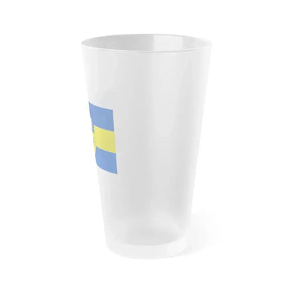 Flag of Helmstedt Germany - Frosted Pint Glass 16oz - Go Mug Yourself