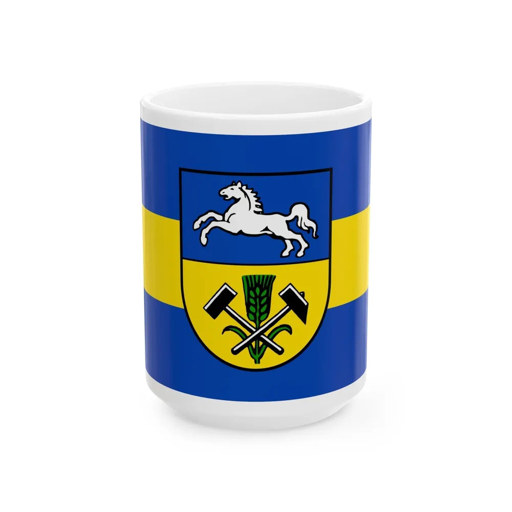 Flag of Helmstedt Germany - White Coffee Mug-15oz-Go Mug Yourself