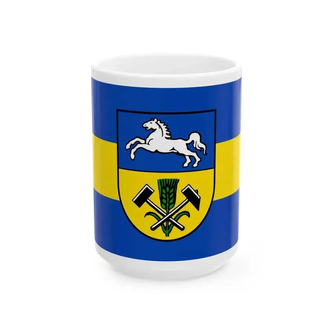 Flag of Helmstedt Germany - White Coffee Mug 15oz - Go Mug Yourself