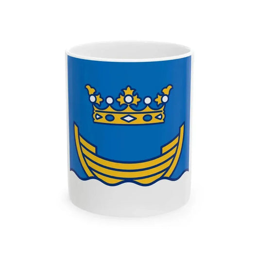 Flag of Helsinki (Finland) White Coffee Mug 11oz - Go Mug Yourself
