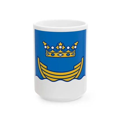 Flag of Helsinki (Finland) White Coffee Mug 15oz - Go Mug Yourself