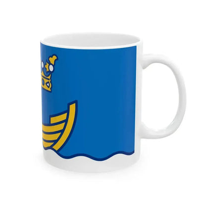 Flag of Helsinki long (Finland) White Coffee Mug - Go Mug Yourself