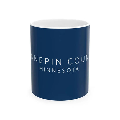 Flag of Hennepin County Minnesota 2022 (United States) White Coffee Mug 11oz - Go Mug Yourself