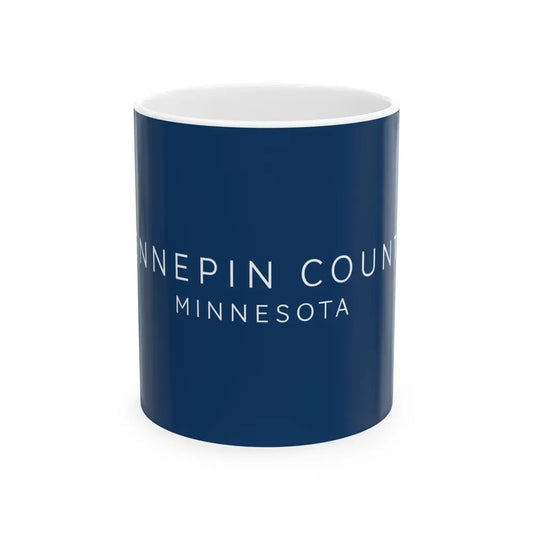 Flag of Hennepin County Minnesota 2022 (United States) White Coffee Mug 11oz - Go Mug Yourself