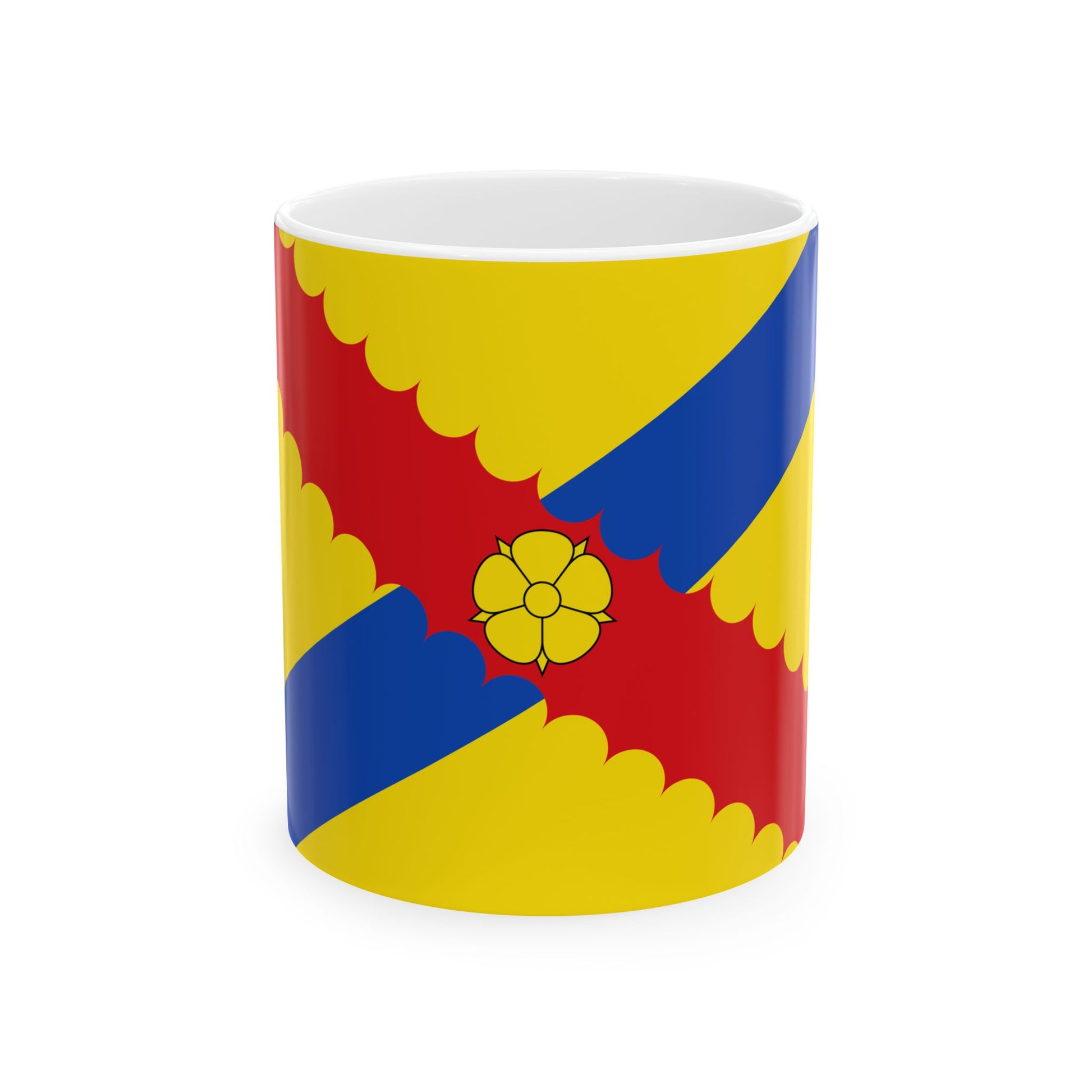 Flag of Hensies (Belgium) White Coffee Mug-11oz-Go Mug Yourself