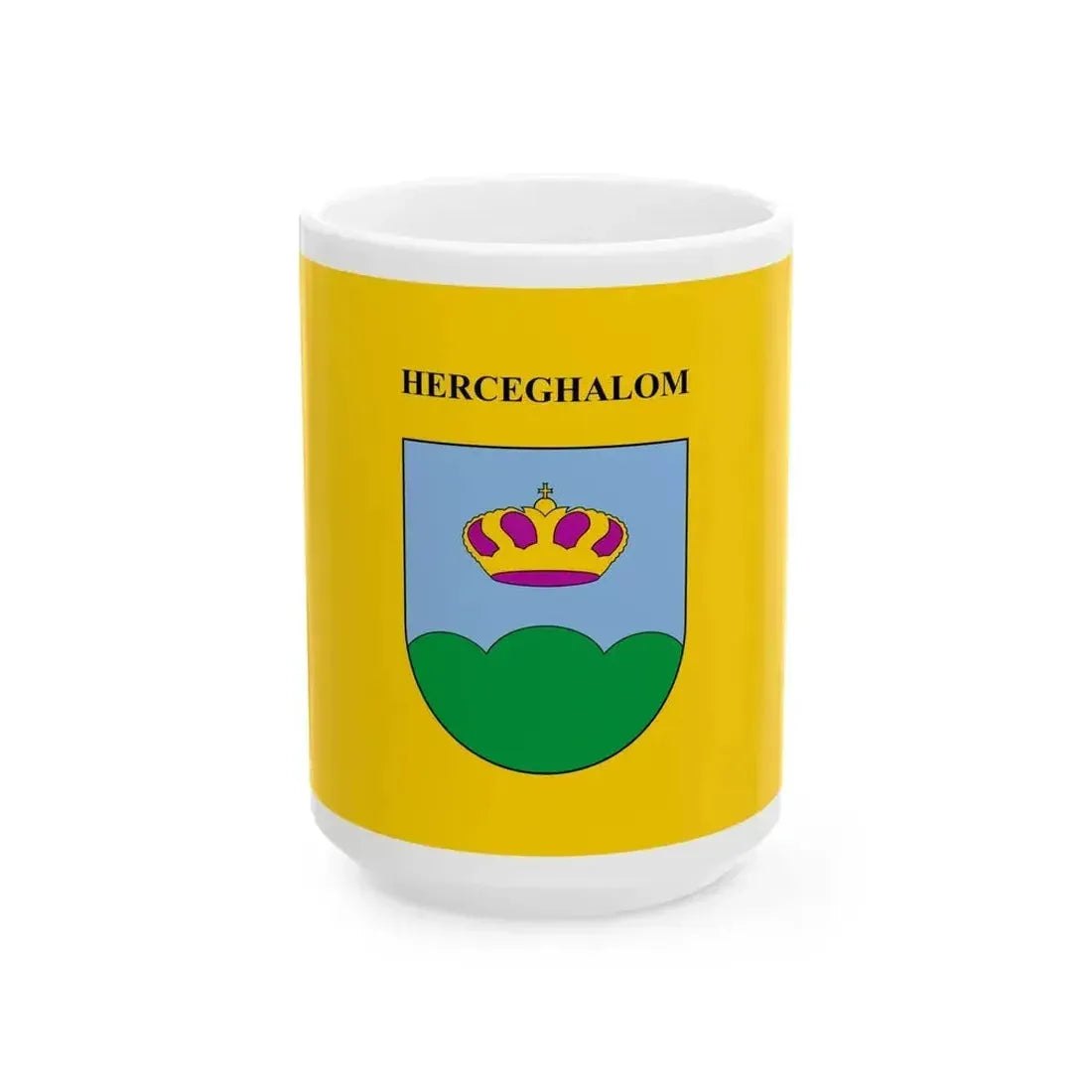 Flag of Herceghalom (Hungary) White Coffee Mug 15oz - Go Mug Yourself