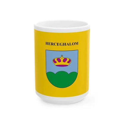 Flag of Herceghalom (Hungary) White Coffee Mug 15oz - Go Mug Yourself
