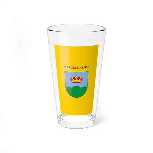 Flag of Herceghalom vertical (Hungary) Pint Glass 16oz 16oz - Go Mug Yourself