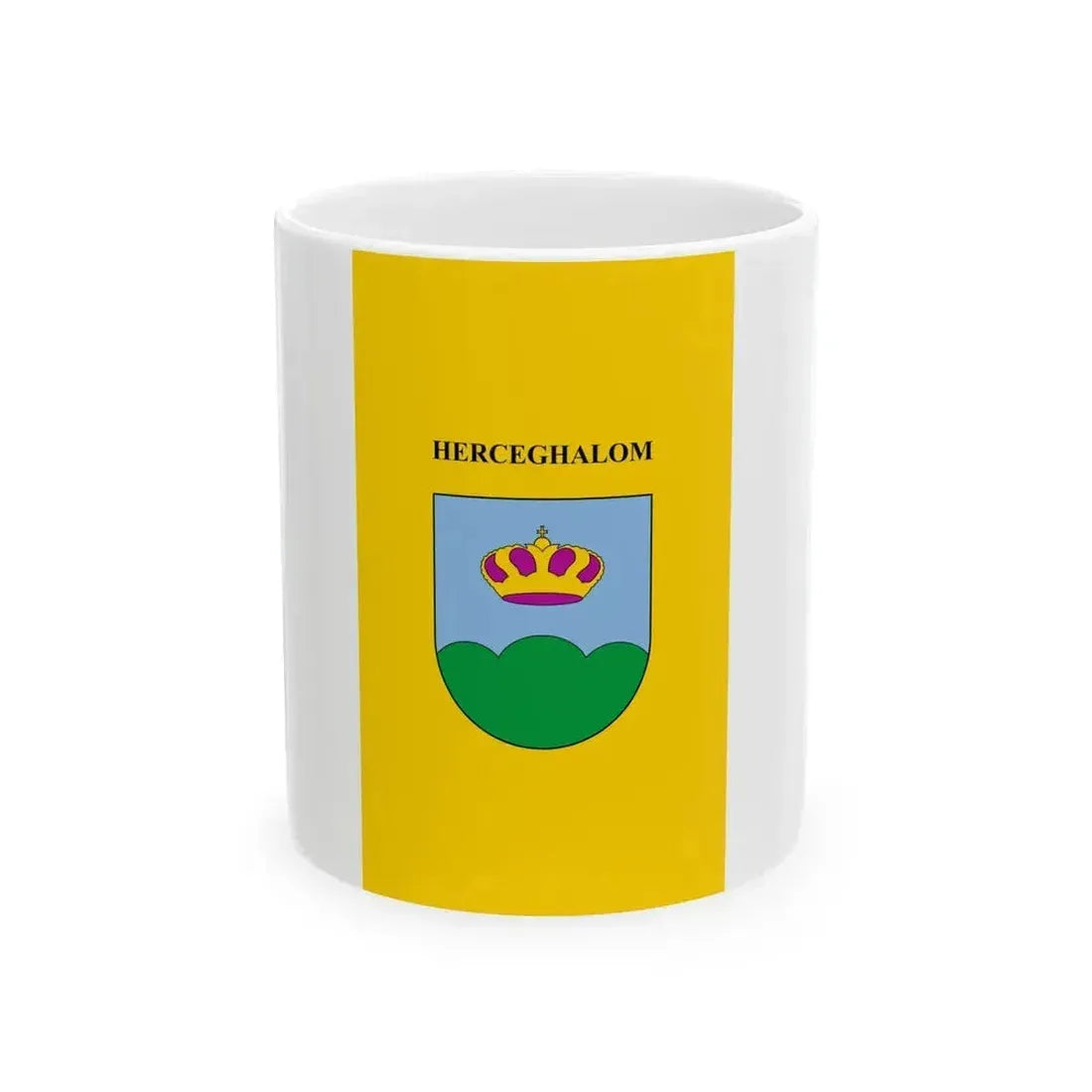Flag of Herceghalom vertical (Hungary) White Coffee Mug 11oz - Go Mug Yourself