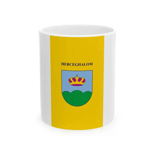 Flag of Herceghalom vertical (Hungary) White Coffee Mug 11oz - Go Mug Yourself
