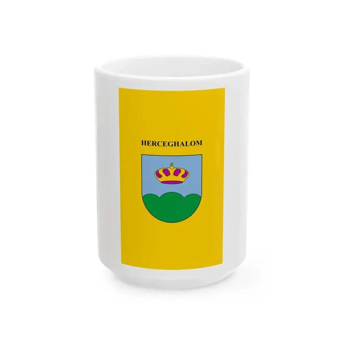 Flag of Herceghalom vertical (Hungary) White Coffee Mug 15oz - Go Mug Yourself