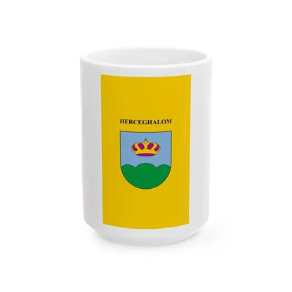Flag of Herceghalom vertical (Hungary) White Coffee Mug 15oz - Go Mug Yourself
