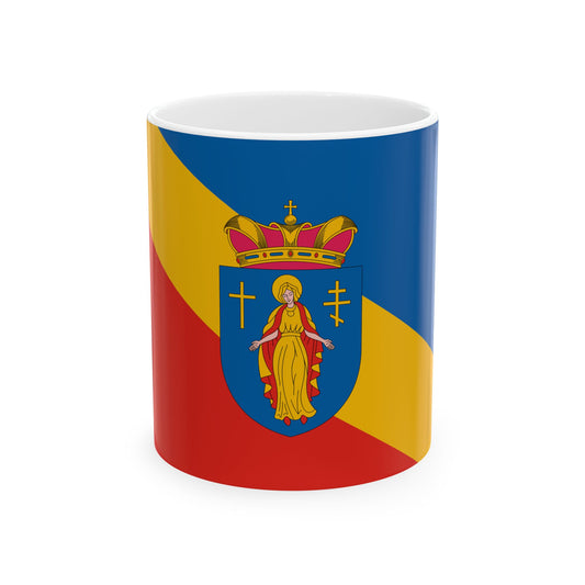 Flag of Hercegszanto (Hungary) White Coffee Mug-11oz-Go Mug Yourself