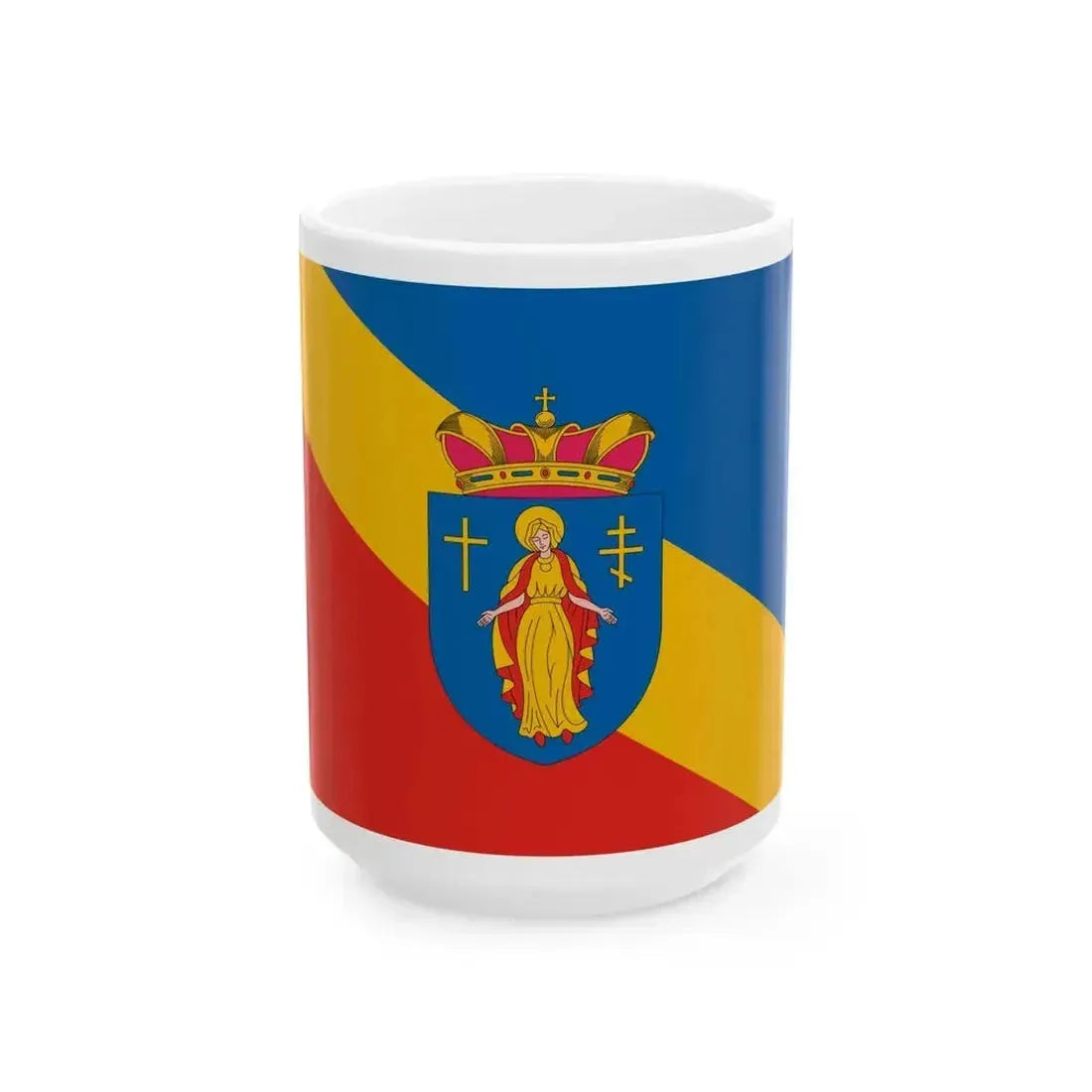 Flag of Hercegszanto (Hungary) White Coffee Mug 15oz - Go Mug Yourself