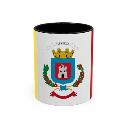 Flag of Heredia Province Costa Rica - Accent Coffee Mug 11oz Black - Go Mug Yourself