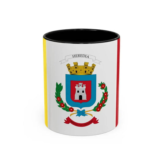 Flag of Heredia Province Costa Rica - Accent Coffee Mug 11oz Black - Go Mug Yourself