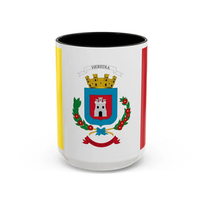 Flag of Heredia Province Costa Rica - Accent Coffee Mug 15oz Black - Go Mug Yourself