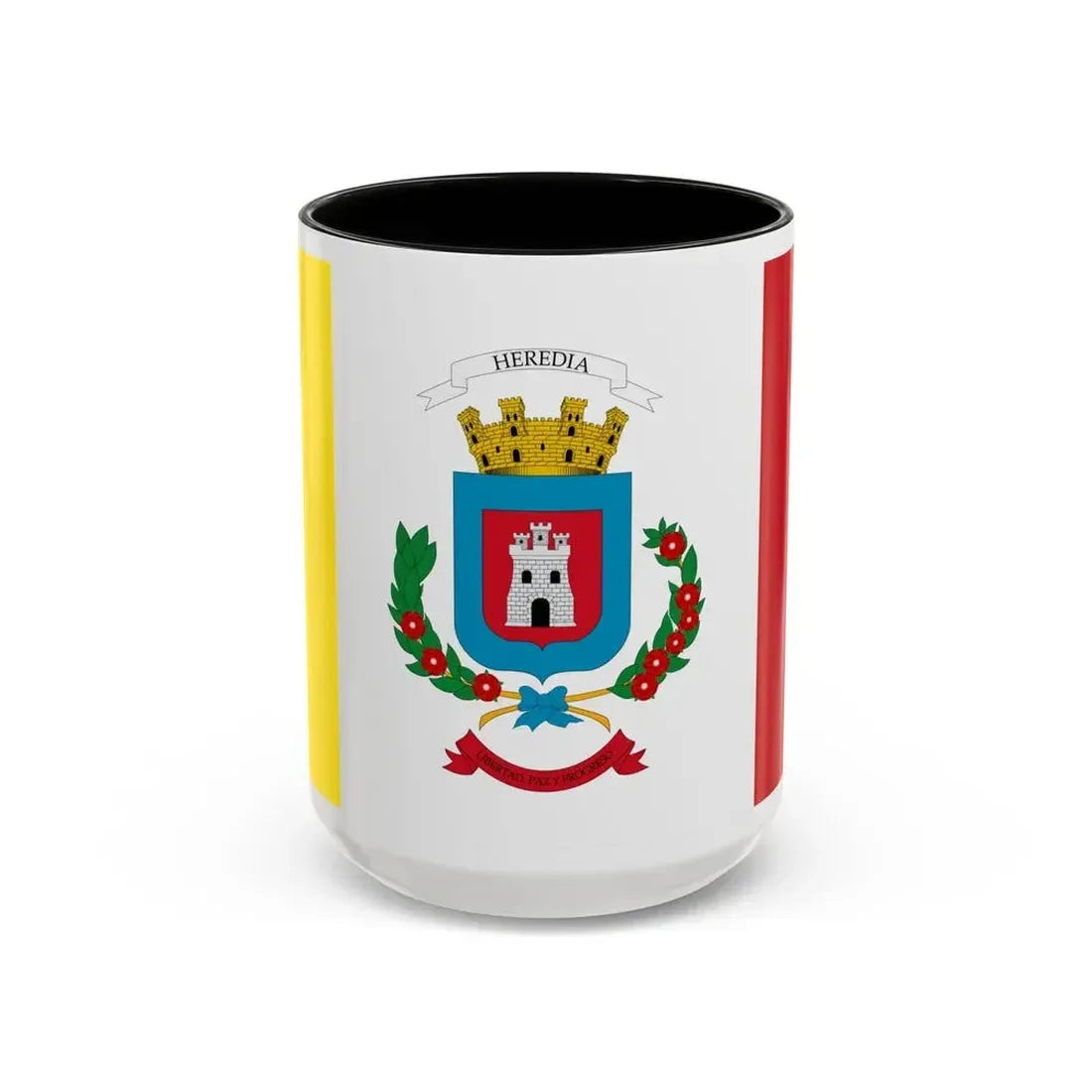 Flag of Heredia Province Costa Rica - Accent Coffee Mug 15oz Black - Go Mug Yourself