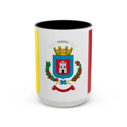 Flag of Heredia Province Costa Rica - Accent Coffee Mug 15oz Black - Go Mug Yourself