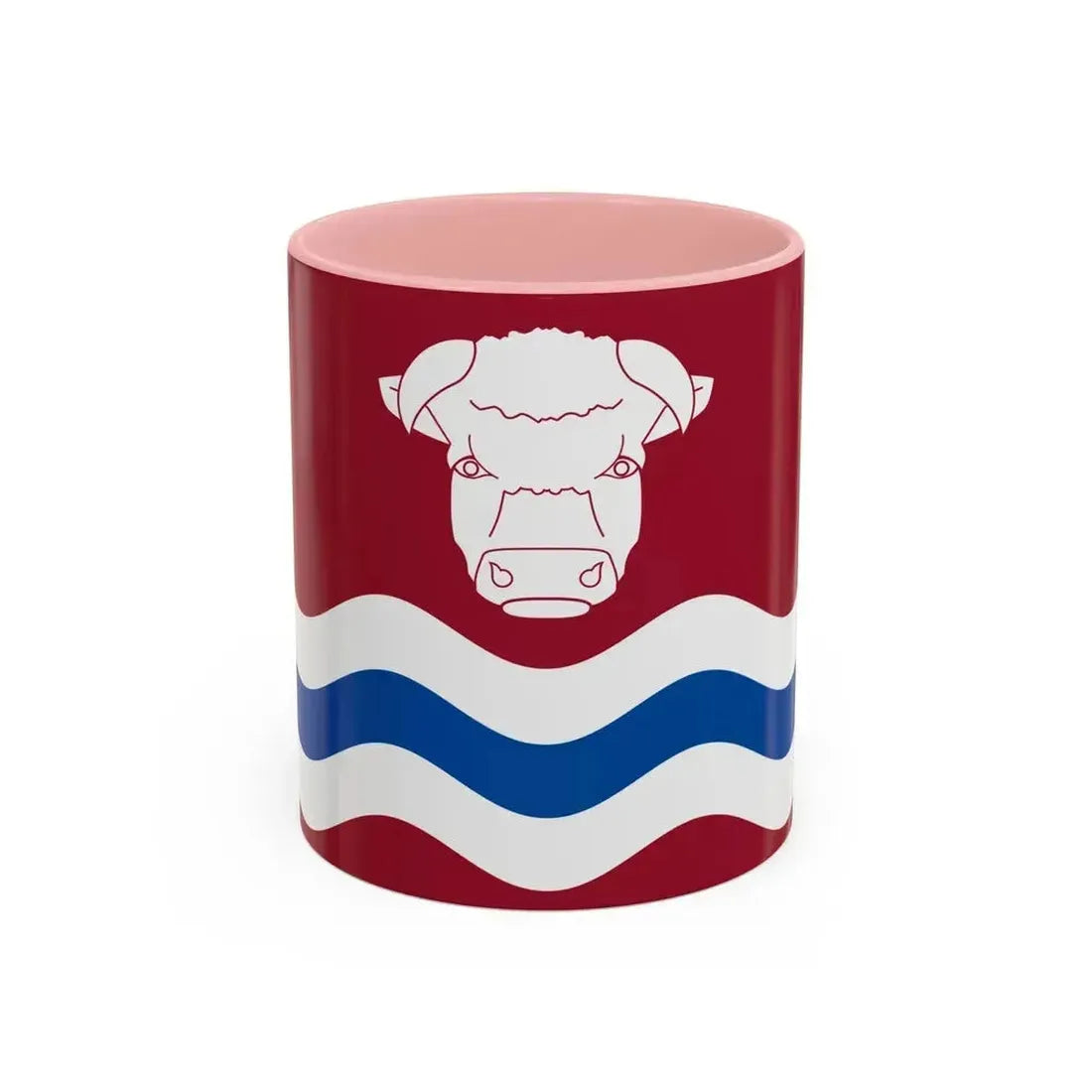 Flag of Herefordshire UK - Accent Coffee Mug 11oz Pink - Go Mug Yourself