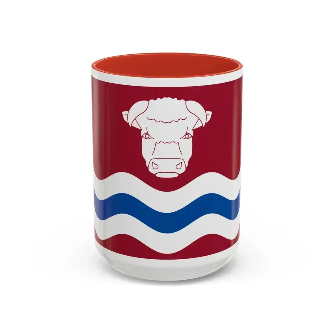 Flag of Herefordshire UK - Accent Coffee Mug 15oz Red - Go Mug Yourself
