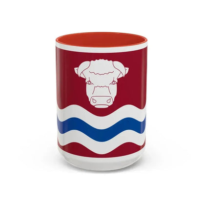 Flag of Herefordshire UK - Accent Coffee Mug 15oz Red - Go Mug Yourself