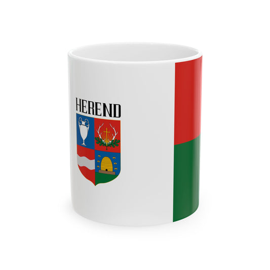 Flag of Herend (Hungary) White Coffee Mug-11oz-Go Mug Yourself