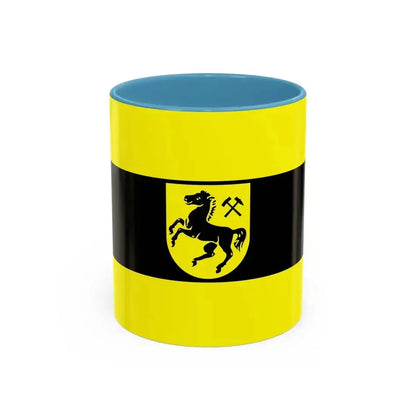 Flag of Herne Germany - Accent Coffee Mug 11oz Light Blue - Go Mug Yourself