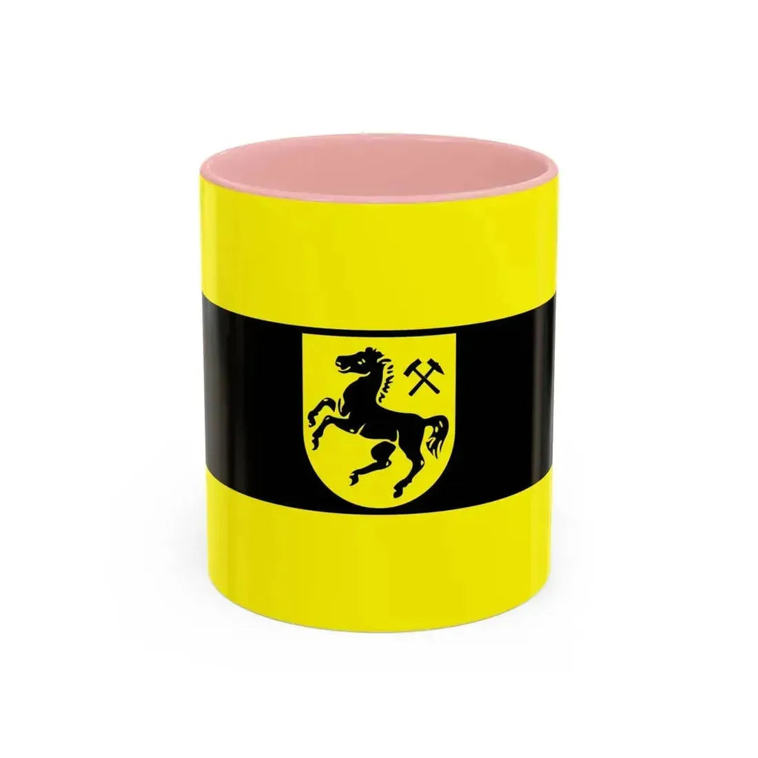 Flag of Herne Germany - Accent Coffee Mug 11oz Pink - Go Mug Yourself