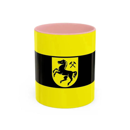 Flag of Herne Germany - Accent Coffee Mug 11oz Pink - Go Mug Yourself