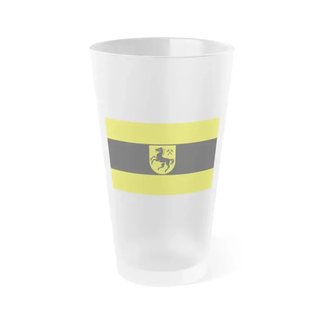 Flag of Herne Germany - Frosted Pint Glass 16oz 16oz Frosted - Go Mug Yourself