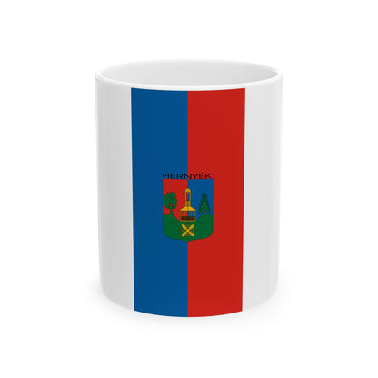 Flag of Hernyek (Hungary) White Coffee Mug-11oz-Go Mug Yourself