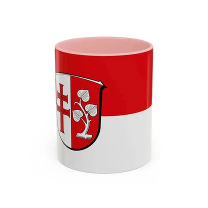 Flag of Hersfeld Rotenburg Germany - Accent Coffee Mug 11oz Pink - Go Mug Yourself