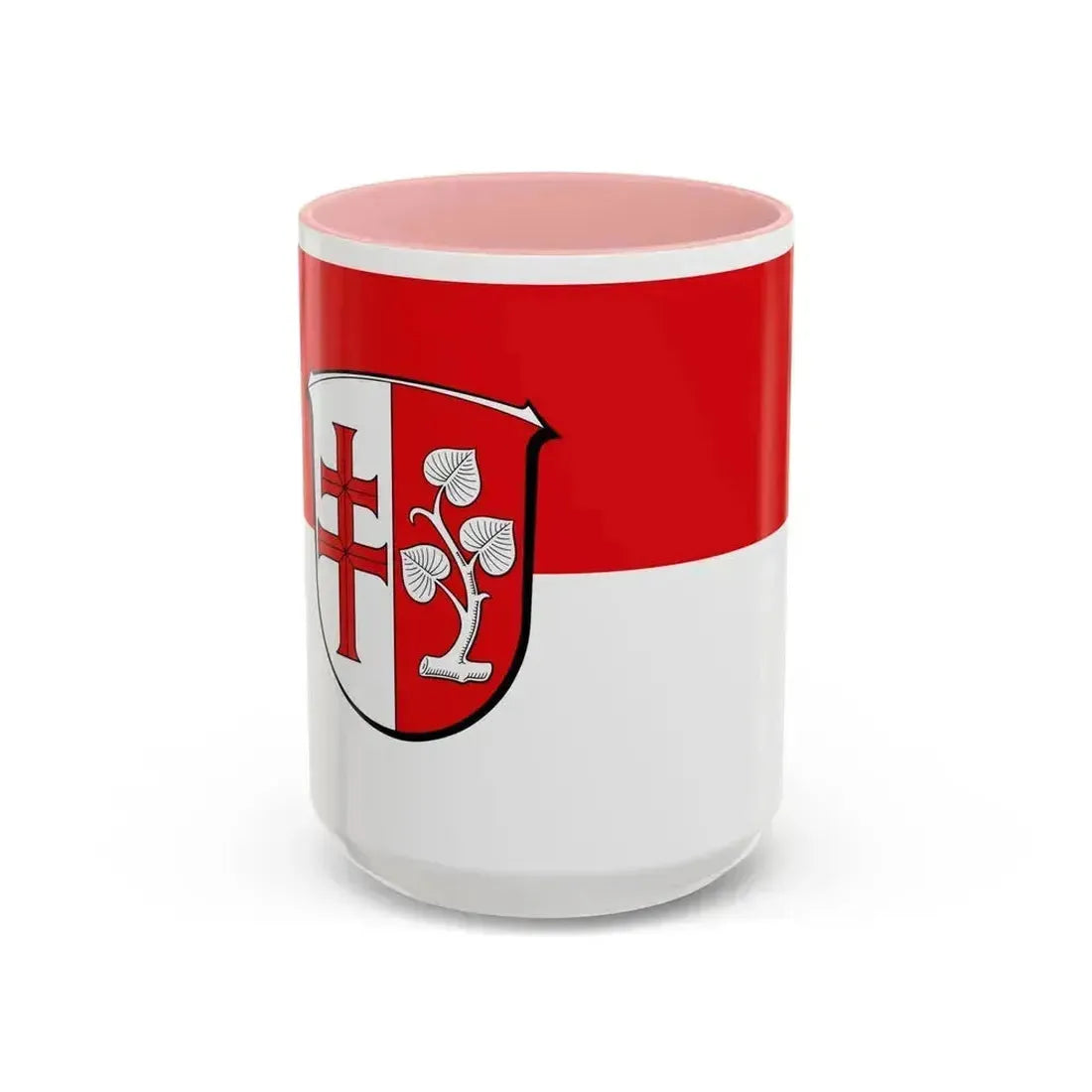 Flag of Hersfeld Rotenburg Germany - Accent Coffee Mug 15oz Pink - Go Mug Yourself