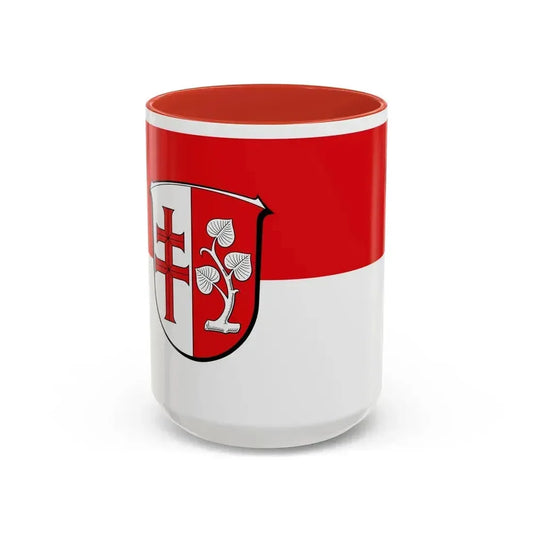 Flag of Hersfeld Rotenburg Germany - Accent Coffee Mug 15oz Red - Go Mug Yourself