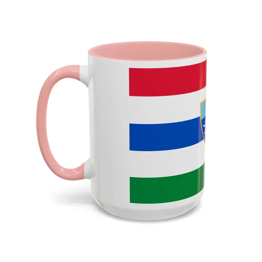 Flag of Herzegovina Neretva Canton Bosnia and Herzegovina - Accent Coffee Mug - Go Mug Yourself