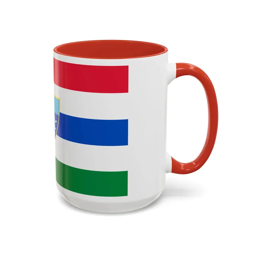 Flag of Herzegovina Neretva Canton Bosnia and Herzegovina - Accent Coffee Mug - Go Mug Yourself